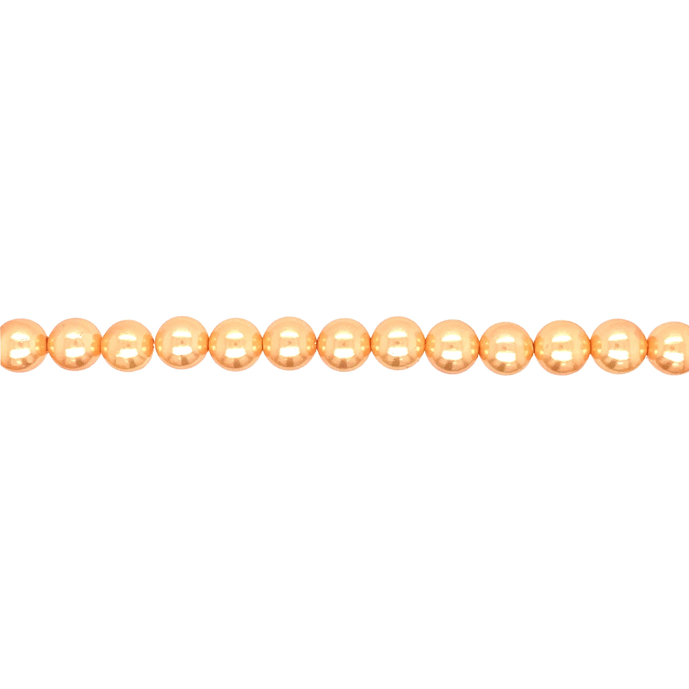 Butterscotch Sea Shell Pearl Beads 6mm