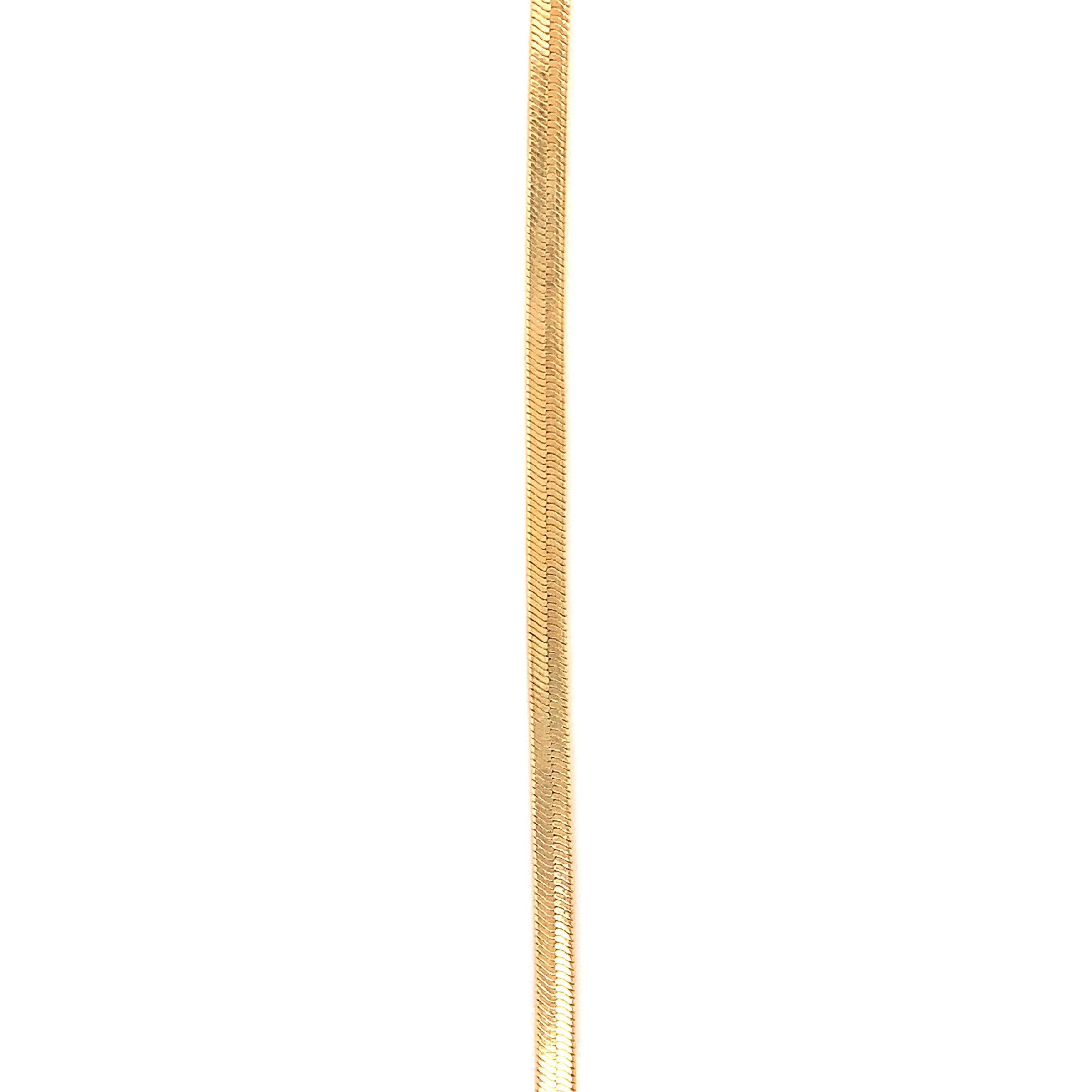 14" 3mm Herringbone Chain - Gold Filled