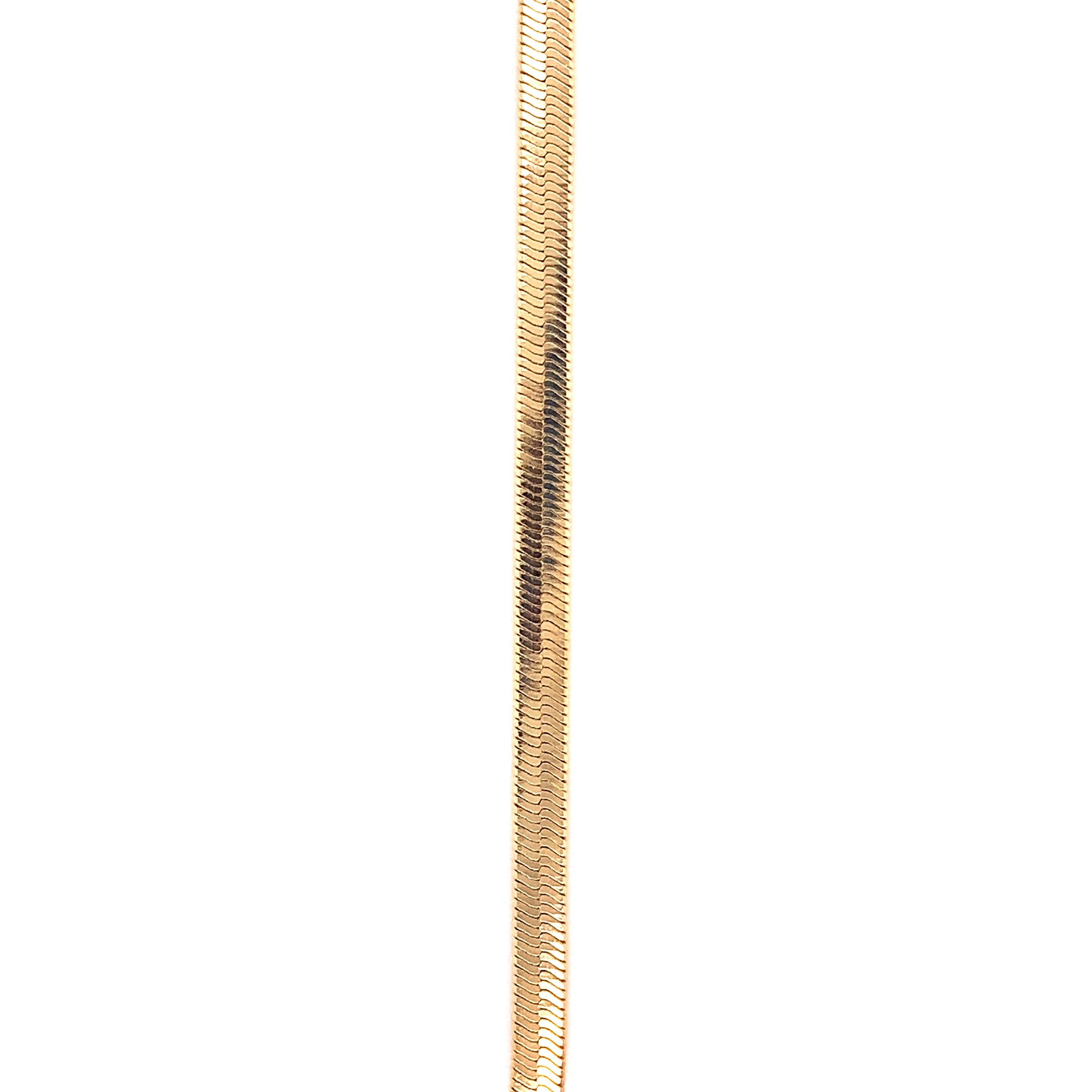 14" 4mm Herringbone Chain - Gold Filled