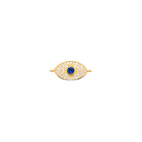 CZ Blue Center Evil Eye Connector 10mm - Gold Plated