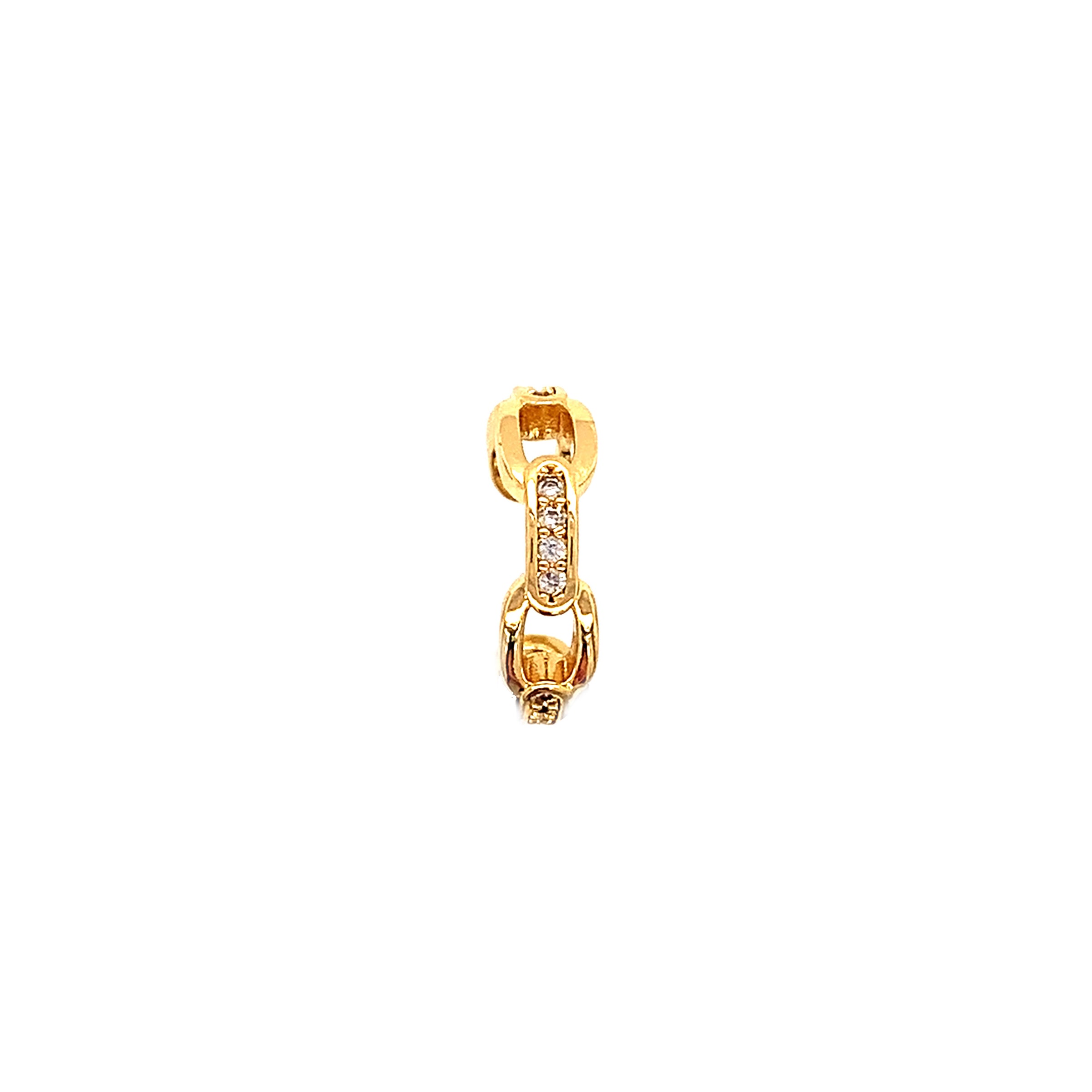 CZ Chain Link Ear Cuff - Gold Plated