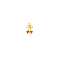 CZ Cherry Charm 8mm - Gold Plated