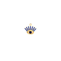 CZ Evil Eye Charm 14mm - Gold Plated