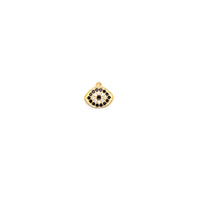 CZ Evil Eye Charm 9mm - Silver Plated