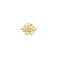 CZ Evil Eye Connector 20mm - Gold Plated