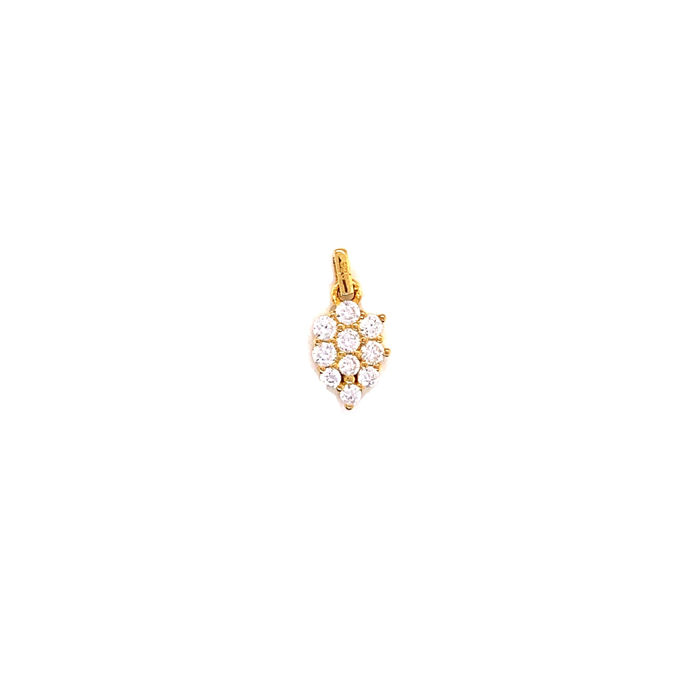 CZ Grape Shape Charm 7mm - Gold Plated