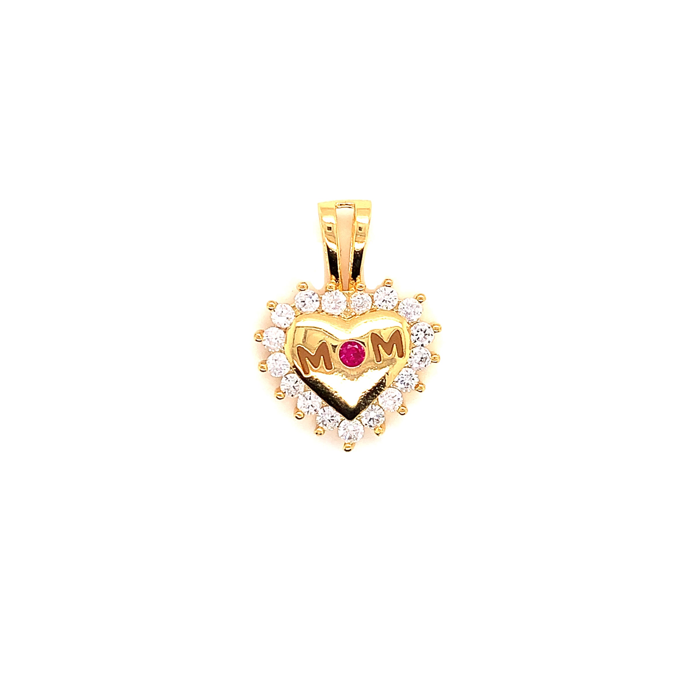CZ Mom Pendant - Gold Filled