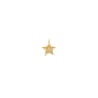 CZ Star Charm 10mm - Gold Plated