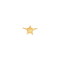 CZ Star Connector 10mm - Gold Plated