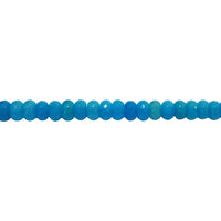 Cerulean Blue Jade Faceted Rondelle Beads 8mm
