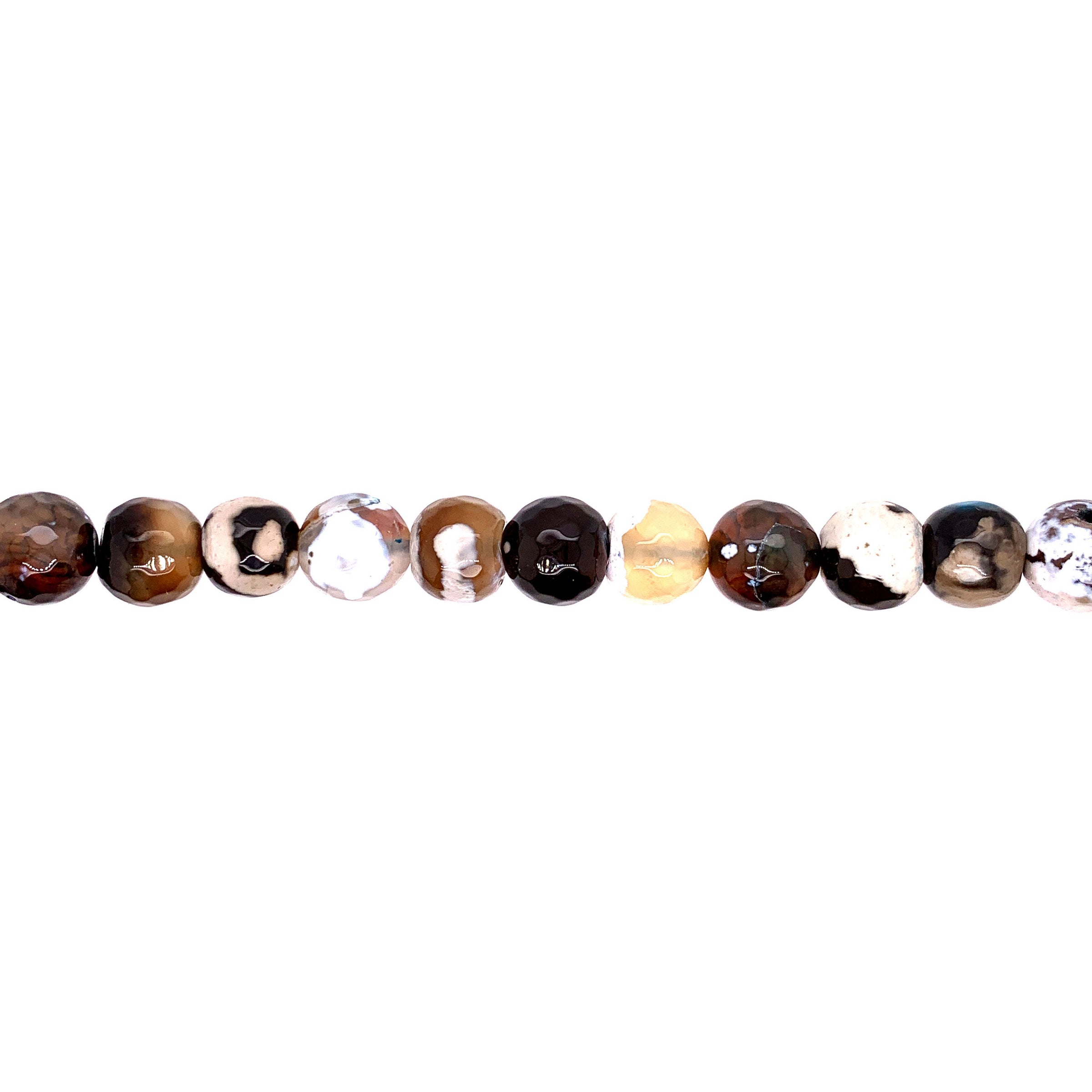 Coffee Fire Agate 10mm - Faceted