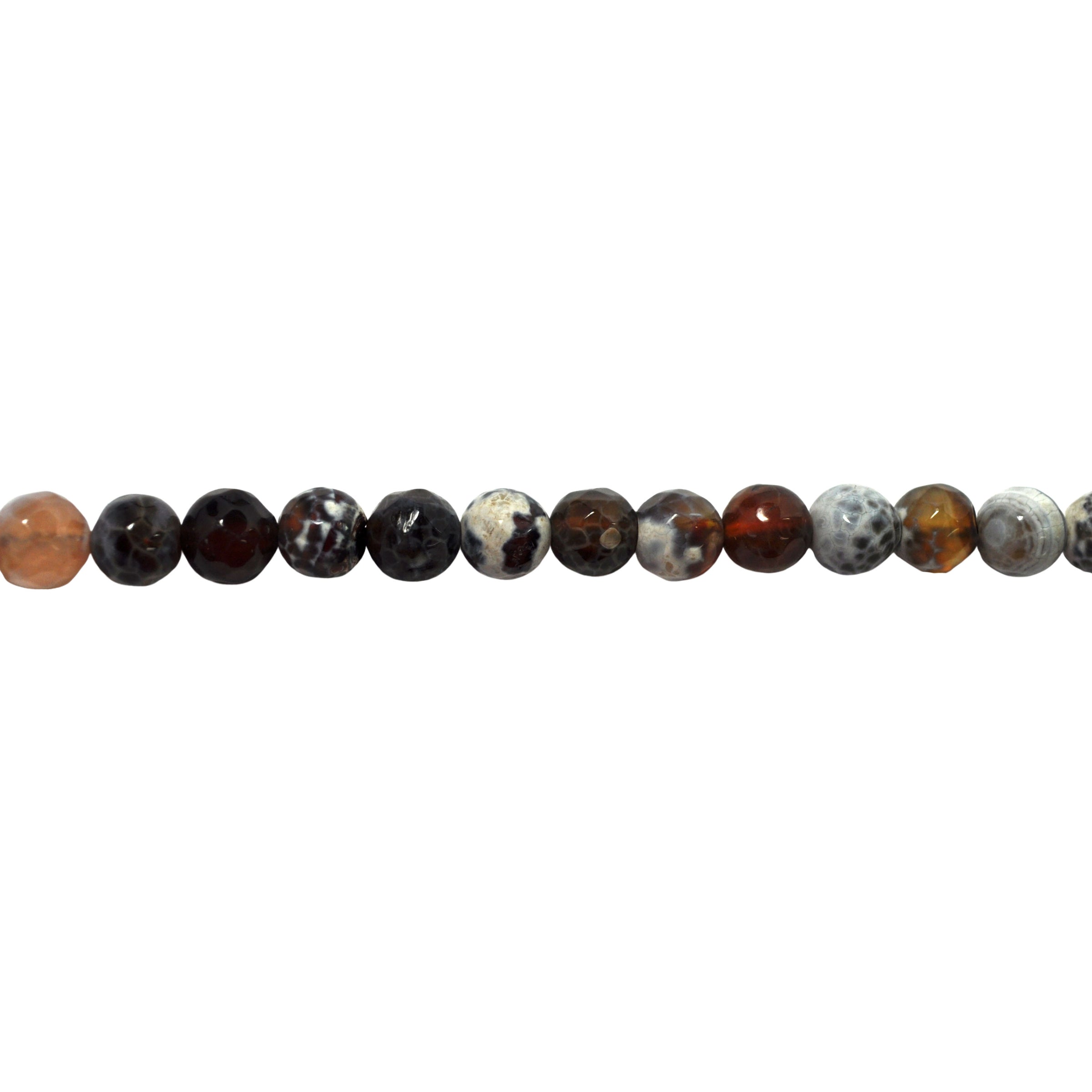 Coffee Fire Agate 8mm - Faceted