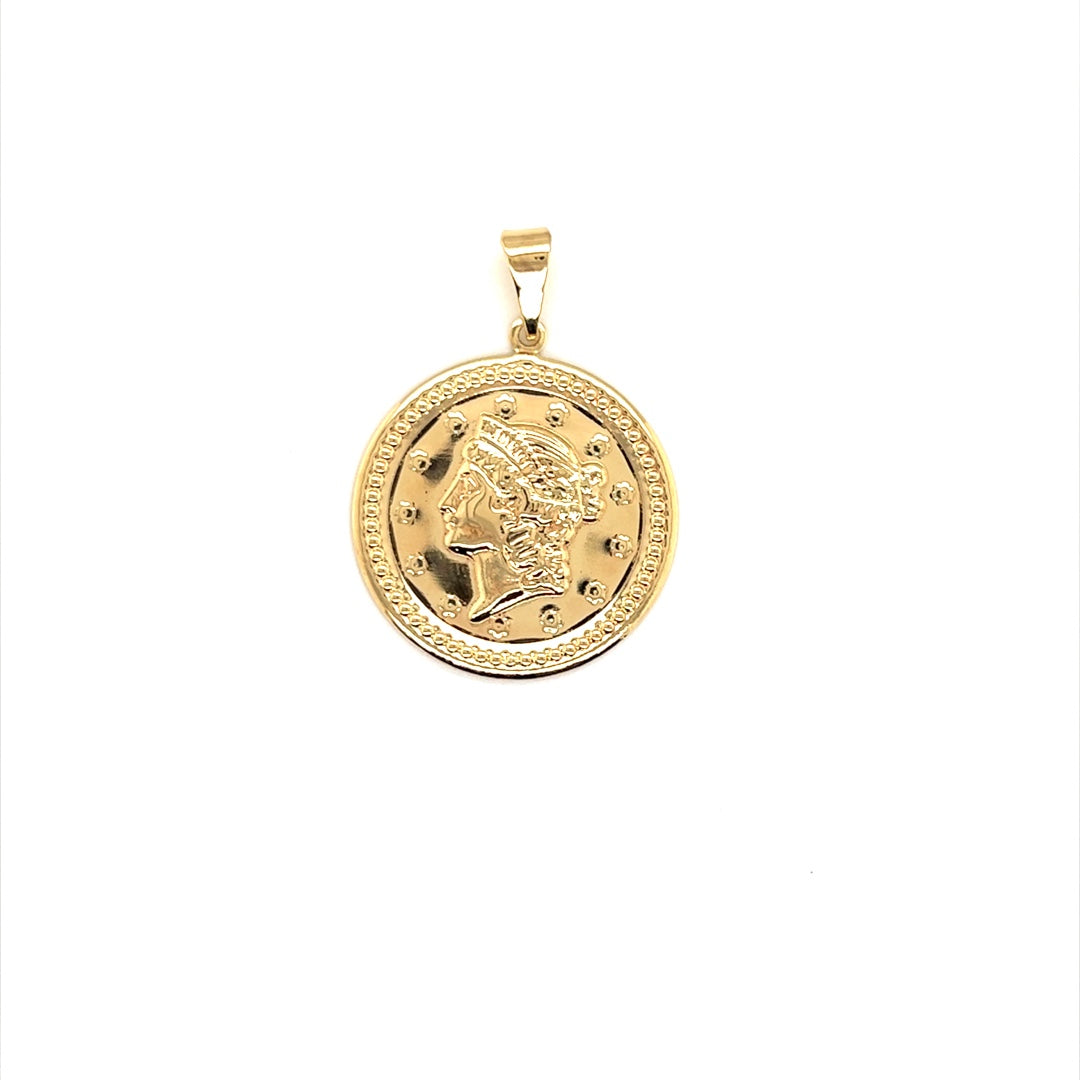 Coin Pendant 29mm - Gold Filled