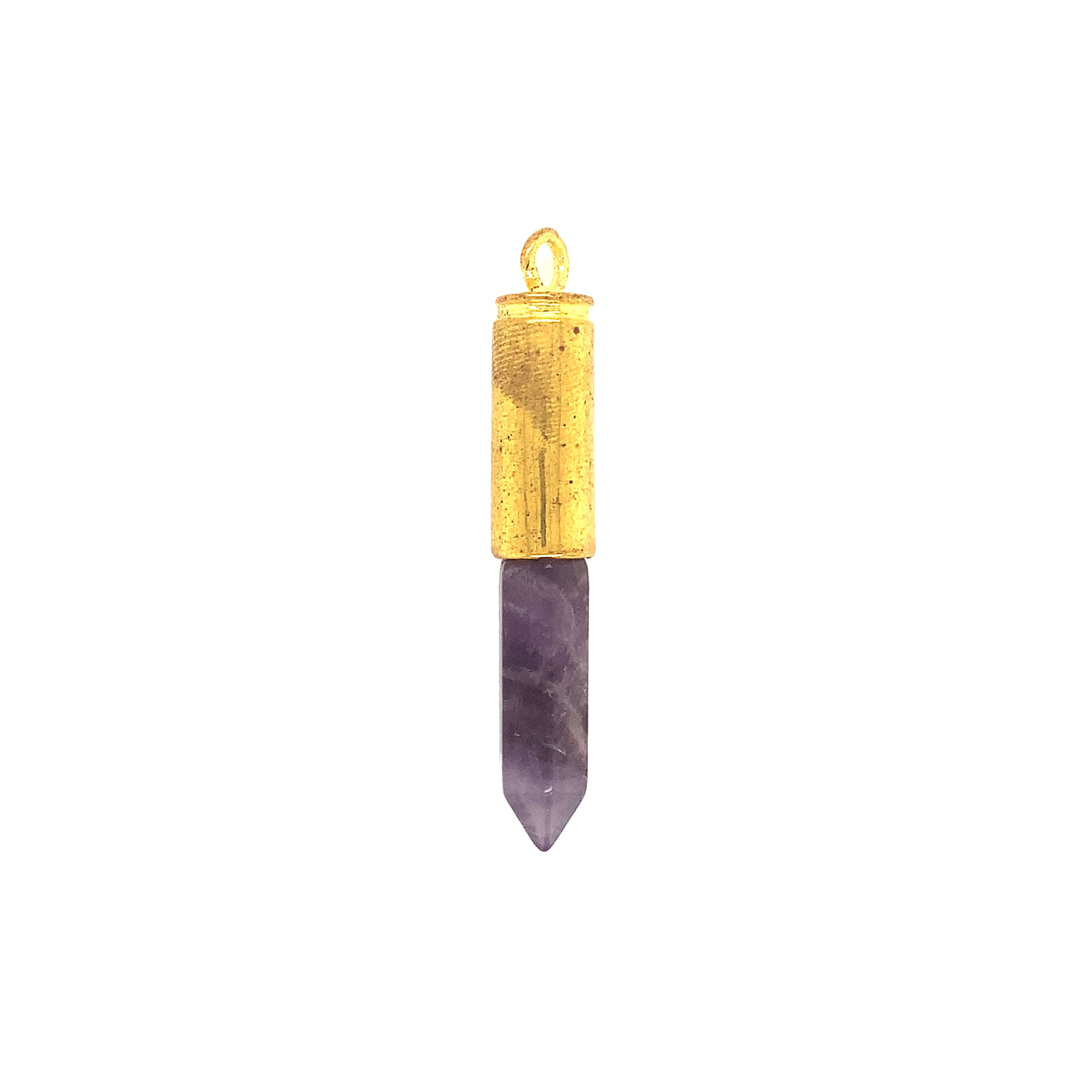 Bullet Amethyst Stone Pendant