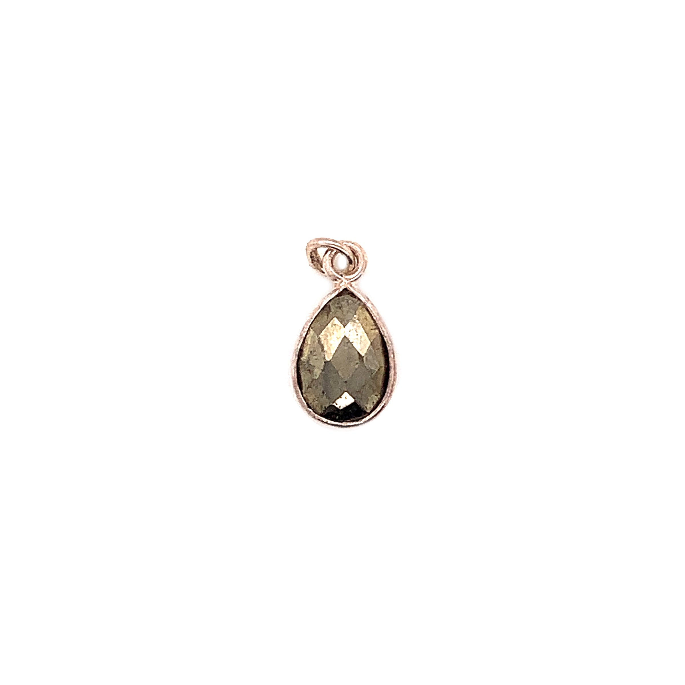 Teardrop Labradorite Pendant - Silver Plated