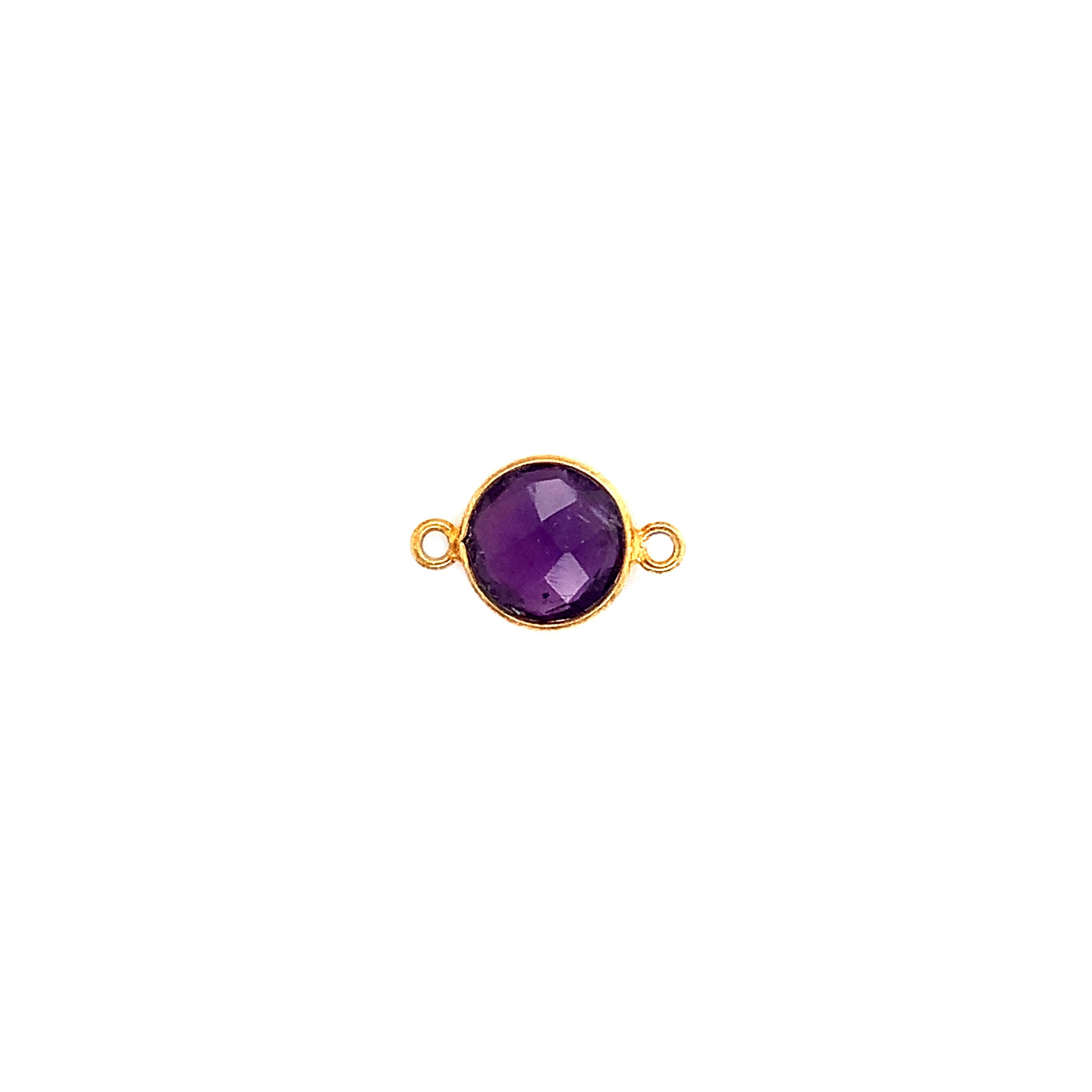 Amethyst Vermeil Connector - Faceted