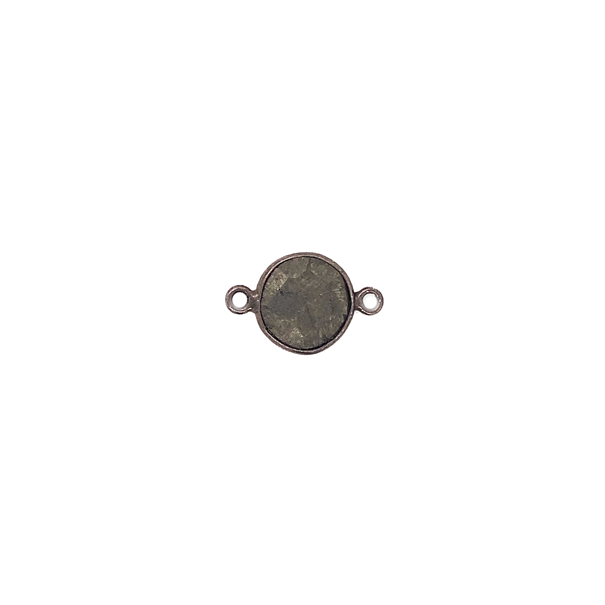 Pyrite Black Rhodium Connector - Faceted