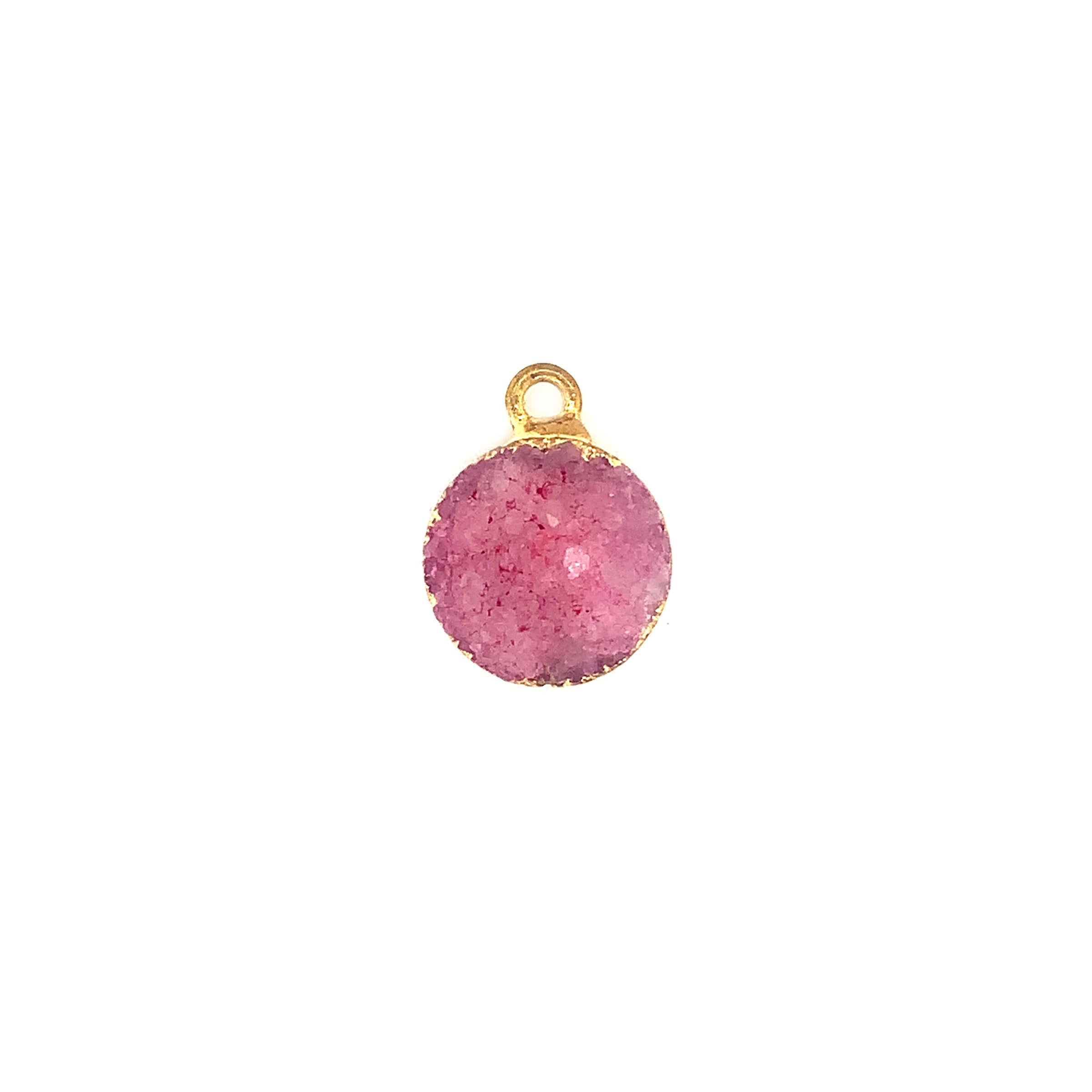 Mini Natural Agate Druzy Ice Quartz Connector