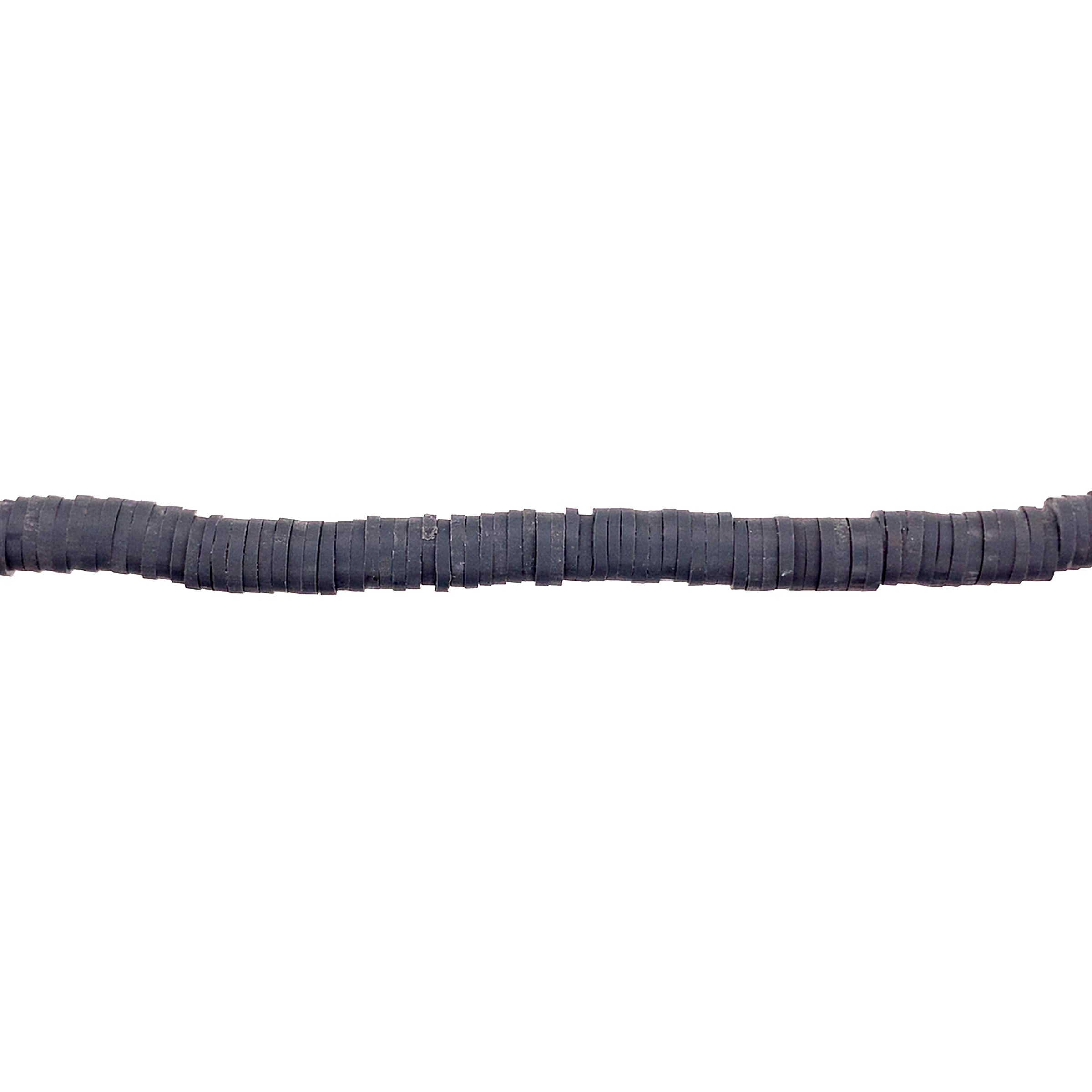 Dark Gray Polymer Clay Heishi Beads 6mm
