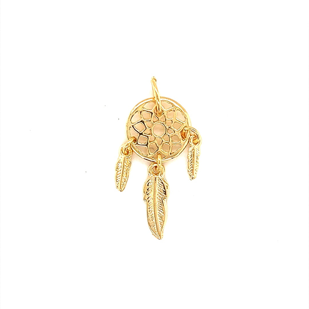 Dream Catcher Charm - Gold Filled