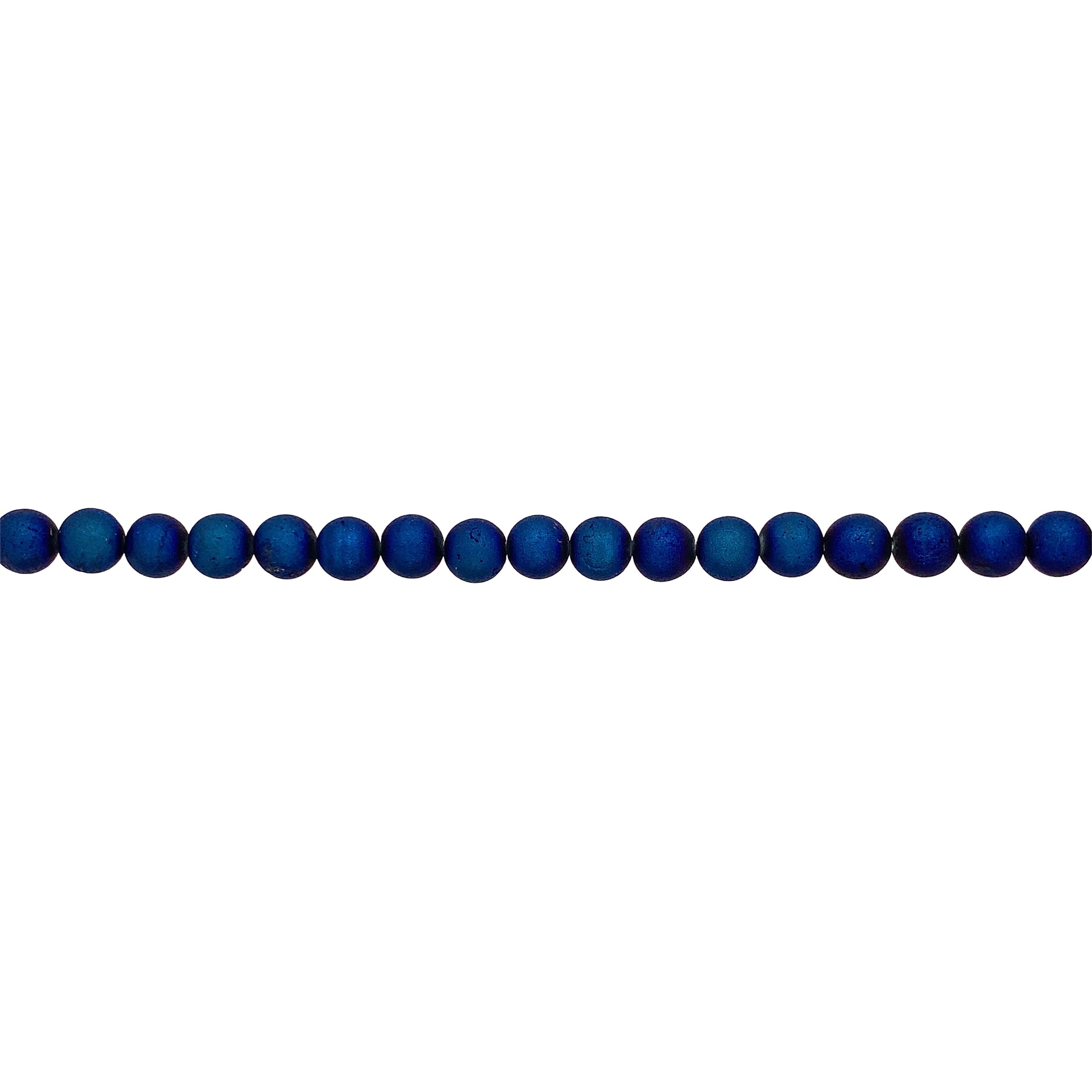 Electric Blue Druzy Agate 6mm - Round