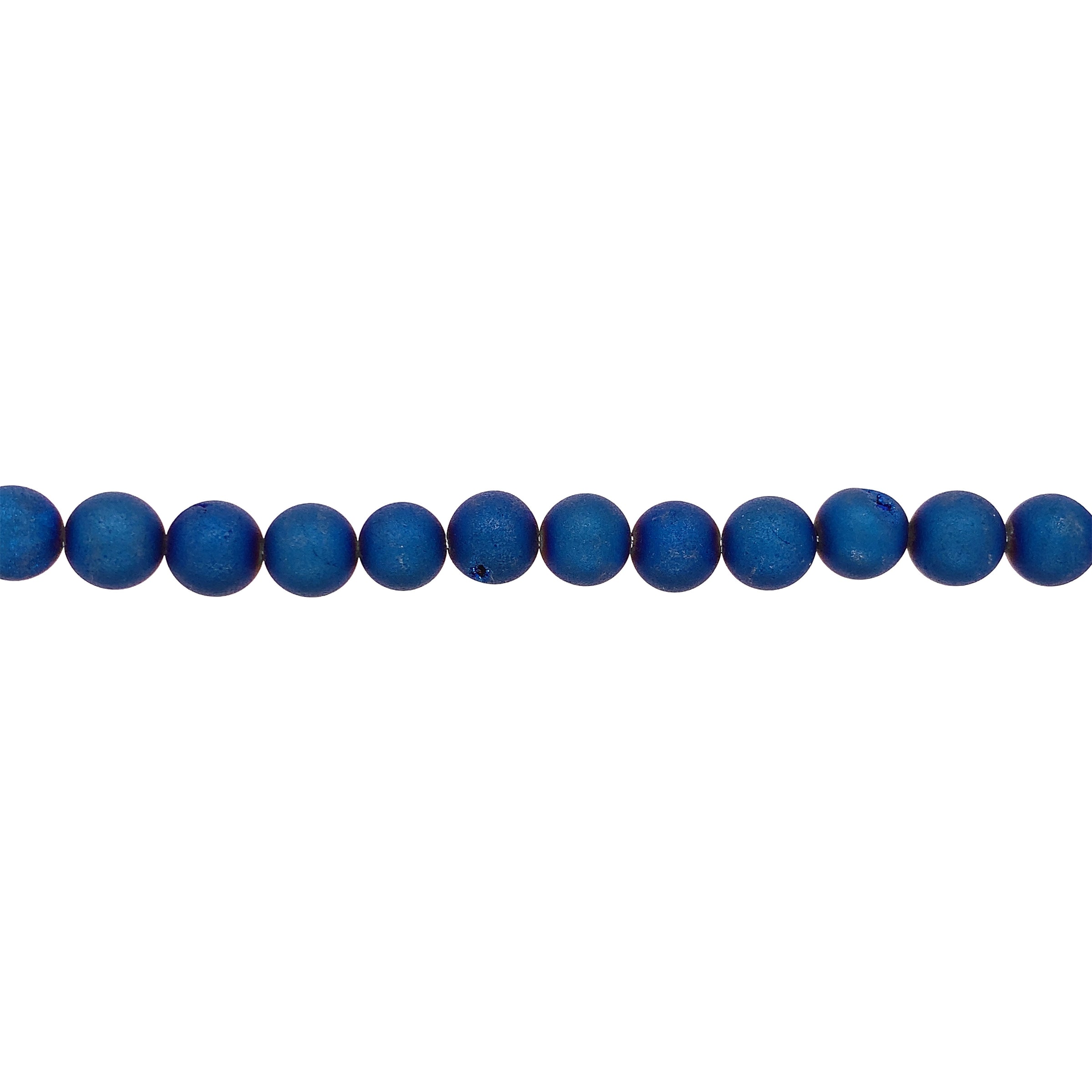 Electric Blue Druzy Agate 8mm - Round