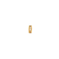 CZ 6mm Micro Pave Wheel - Gold Plated