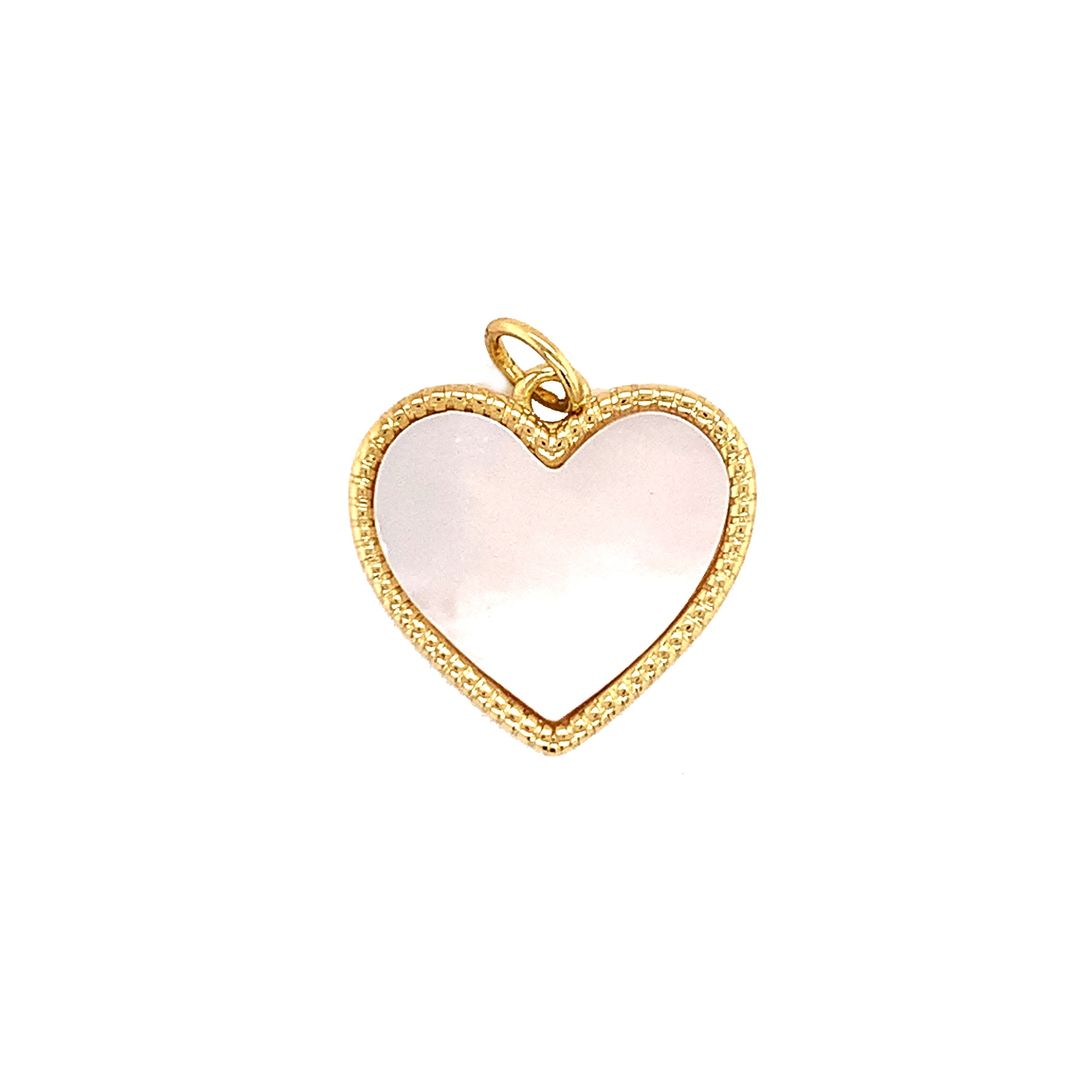 Shell Pearl Heart Pendant - Gold Plated