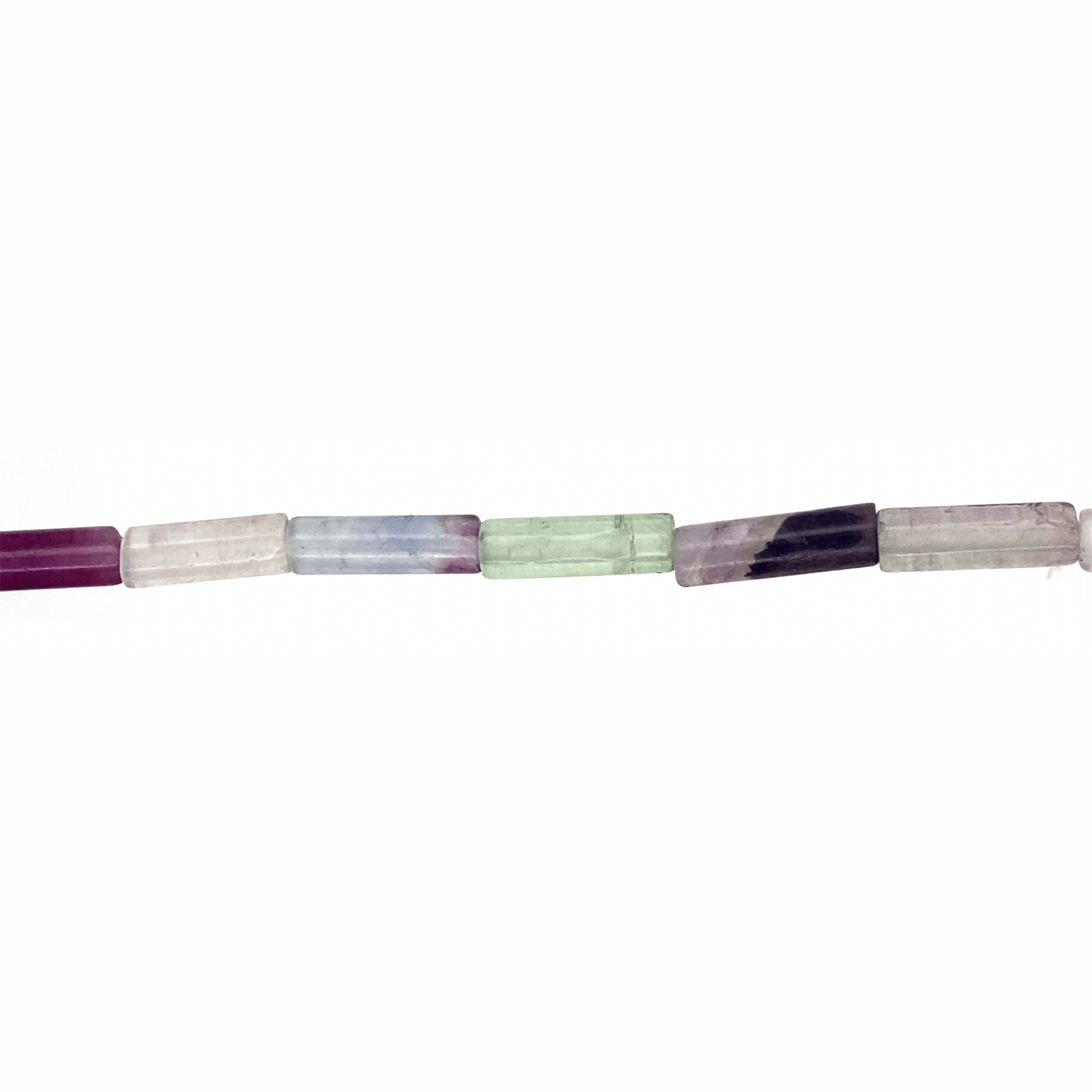 Fluorite Tube Beads 13mm