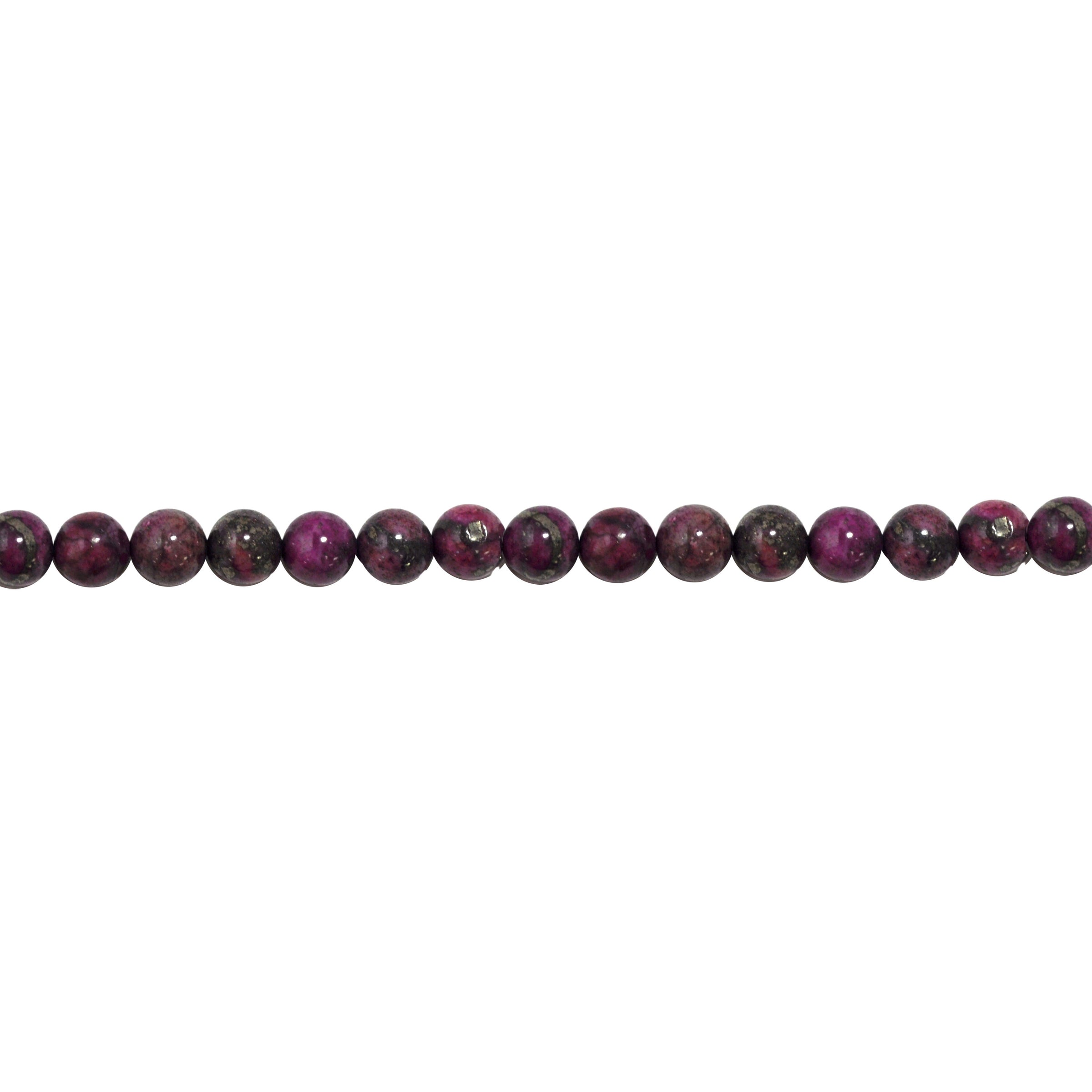 Fuchisa Pyrite Plated 10mm - Round