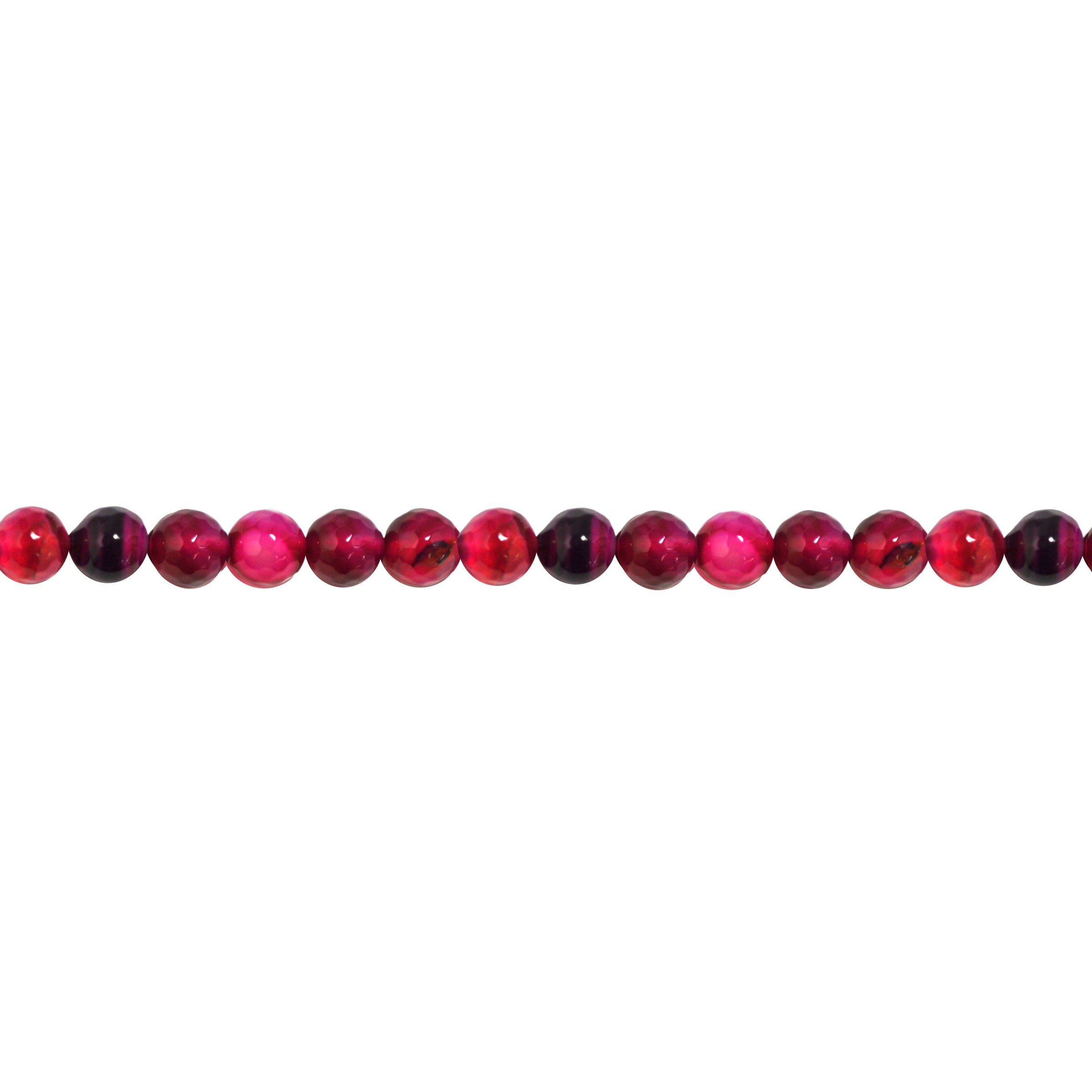Fuchsia Banded Agate 10mm - Faceted