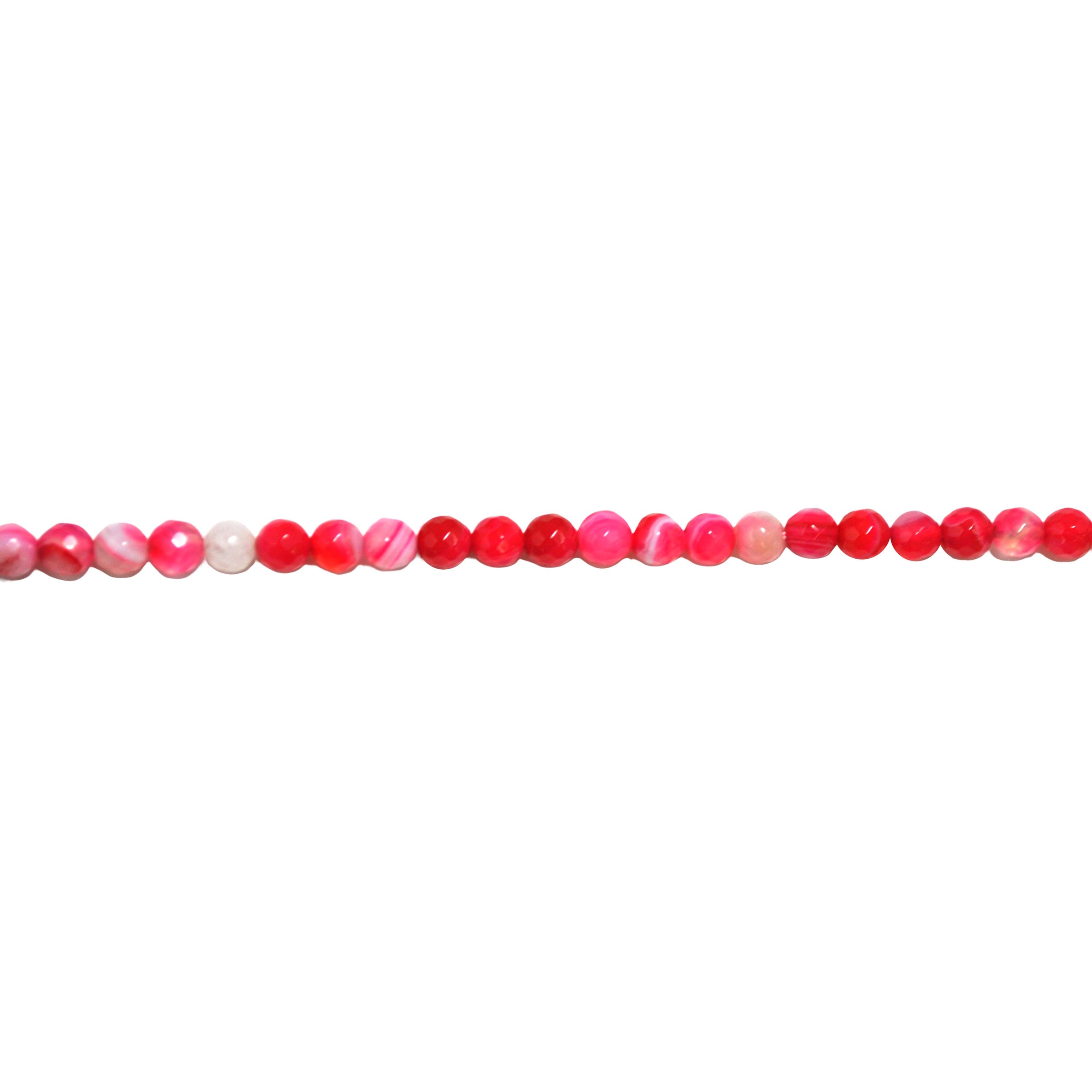 Fuchsia Banded Agate 6mm - Faceted