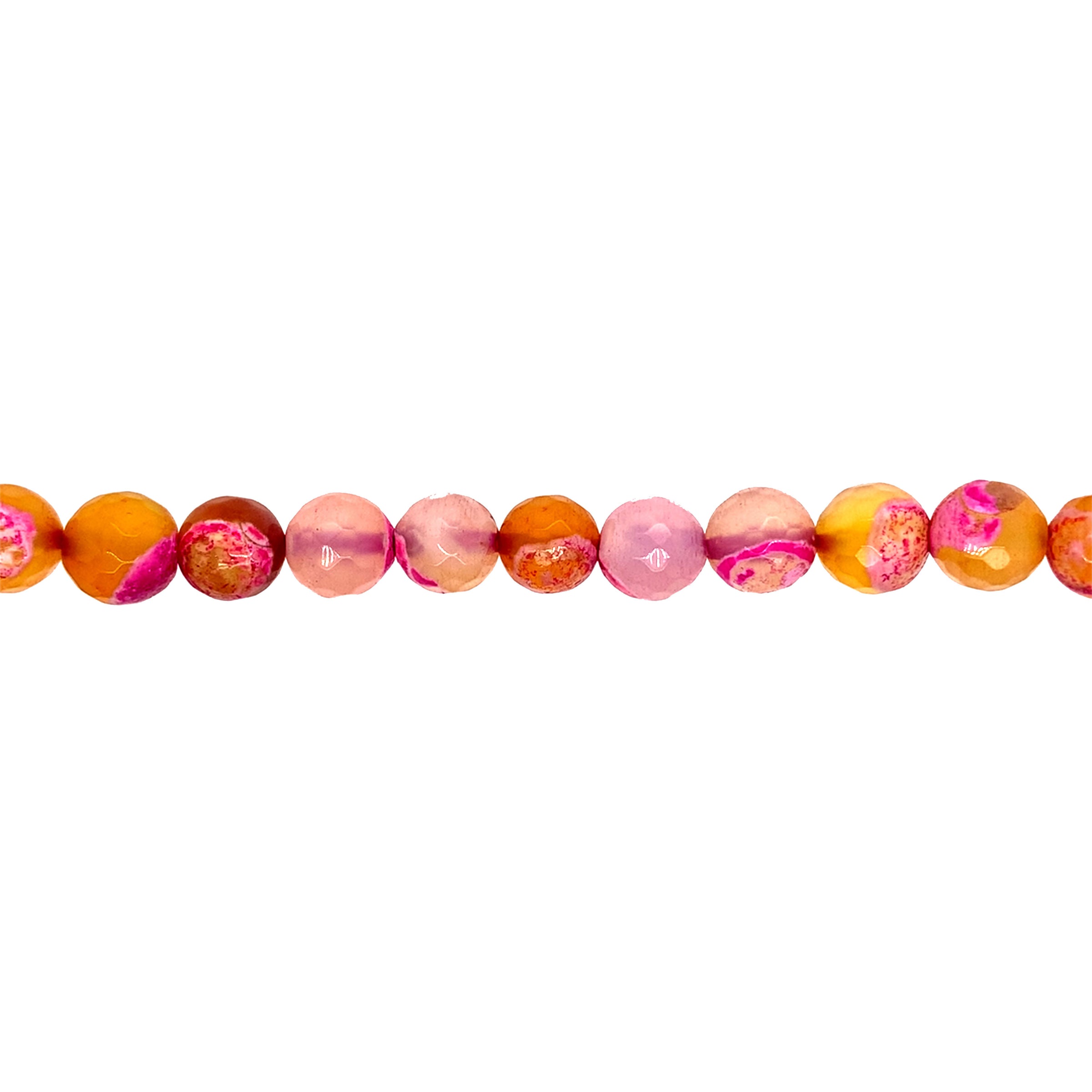Fuchsia & Red Fire Agate 10mm - Faceted