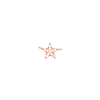 CZ Small Star Connector - Rose Gold Plated