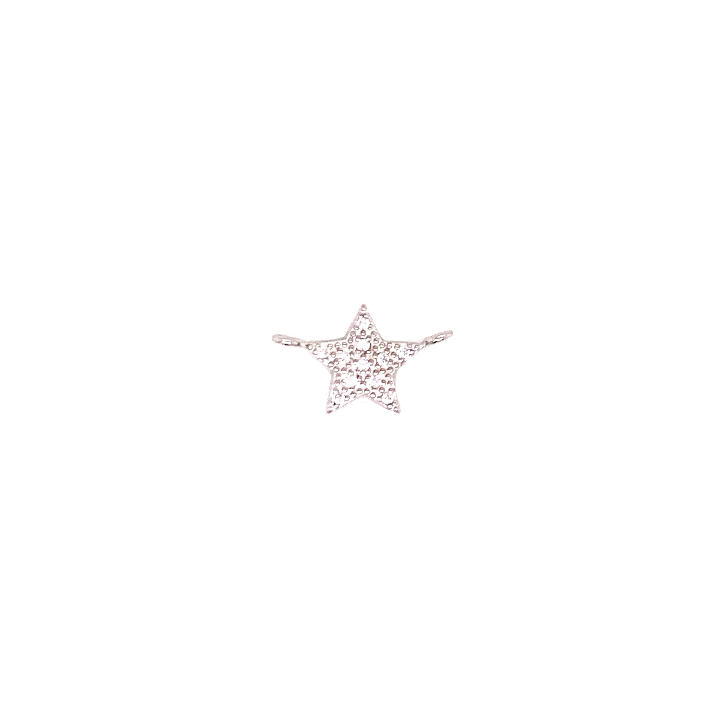 CZ Small Star Connector - Silver