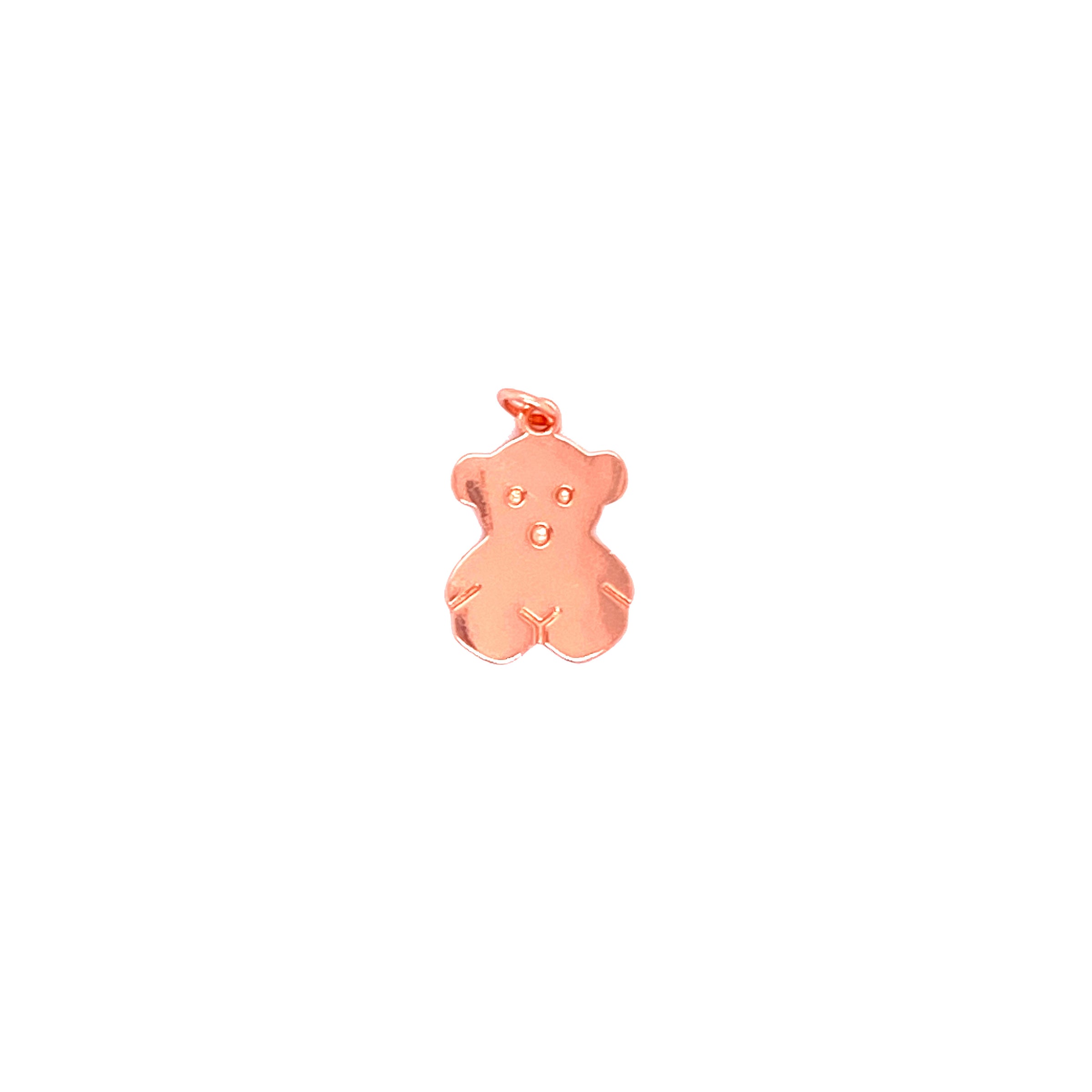 Teddy Bear Charm - Rose Gold Plated