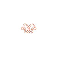 CZ Butterfly Connector - Rose Gold Plated