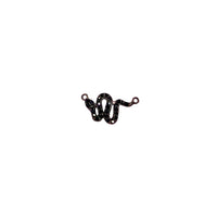 CZ Mini Snake Connector - Black Rhodium Plated