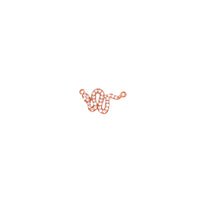 CZ Mini Snake Connector - Rose Gold Plated