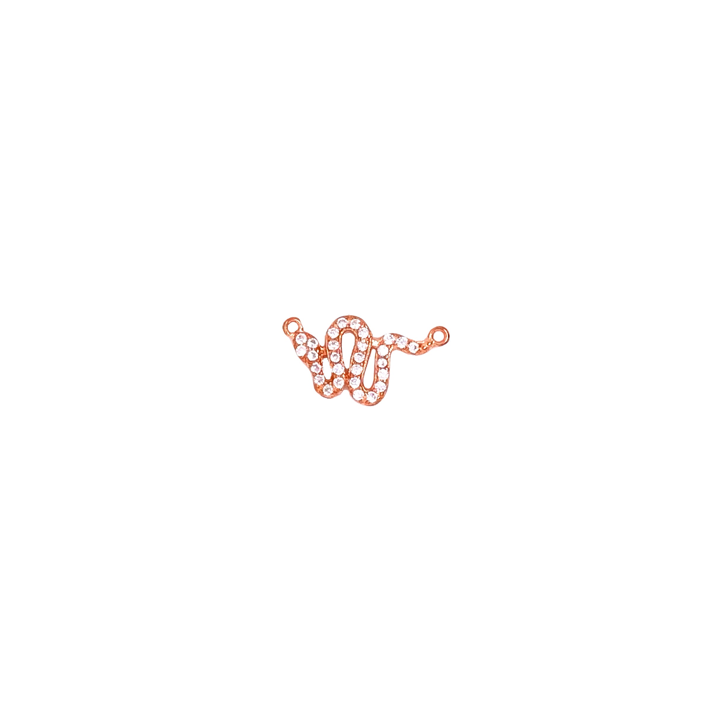 CZ Mini Snake Connector - Rose Gold Plated
