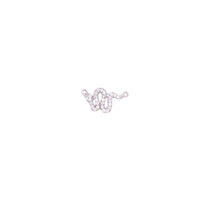 CZ Mini Snake Connector - Silver