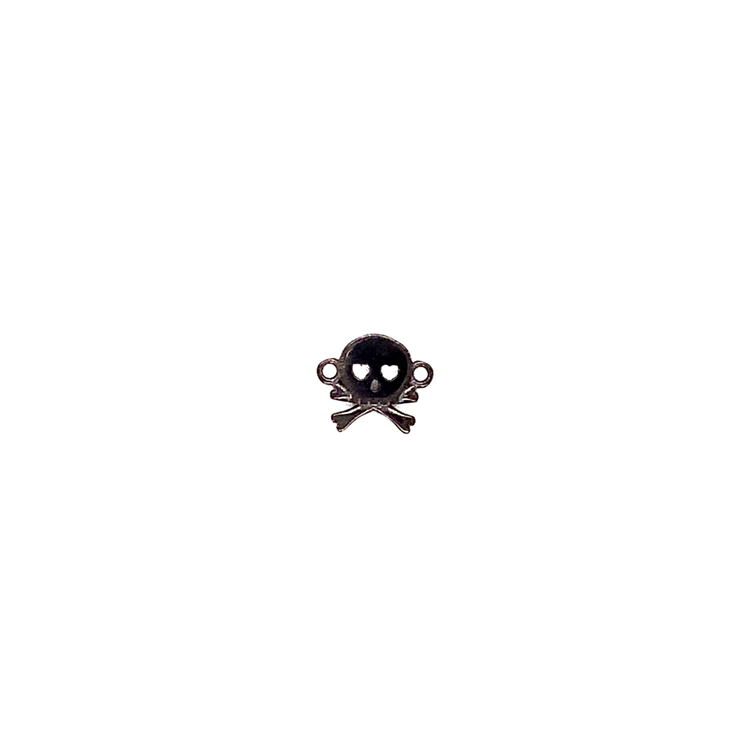 Skull Connector - Black Rhodium Plated