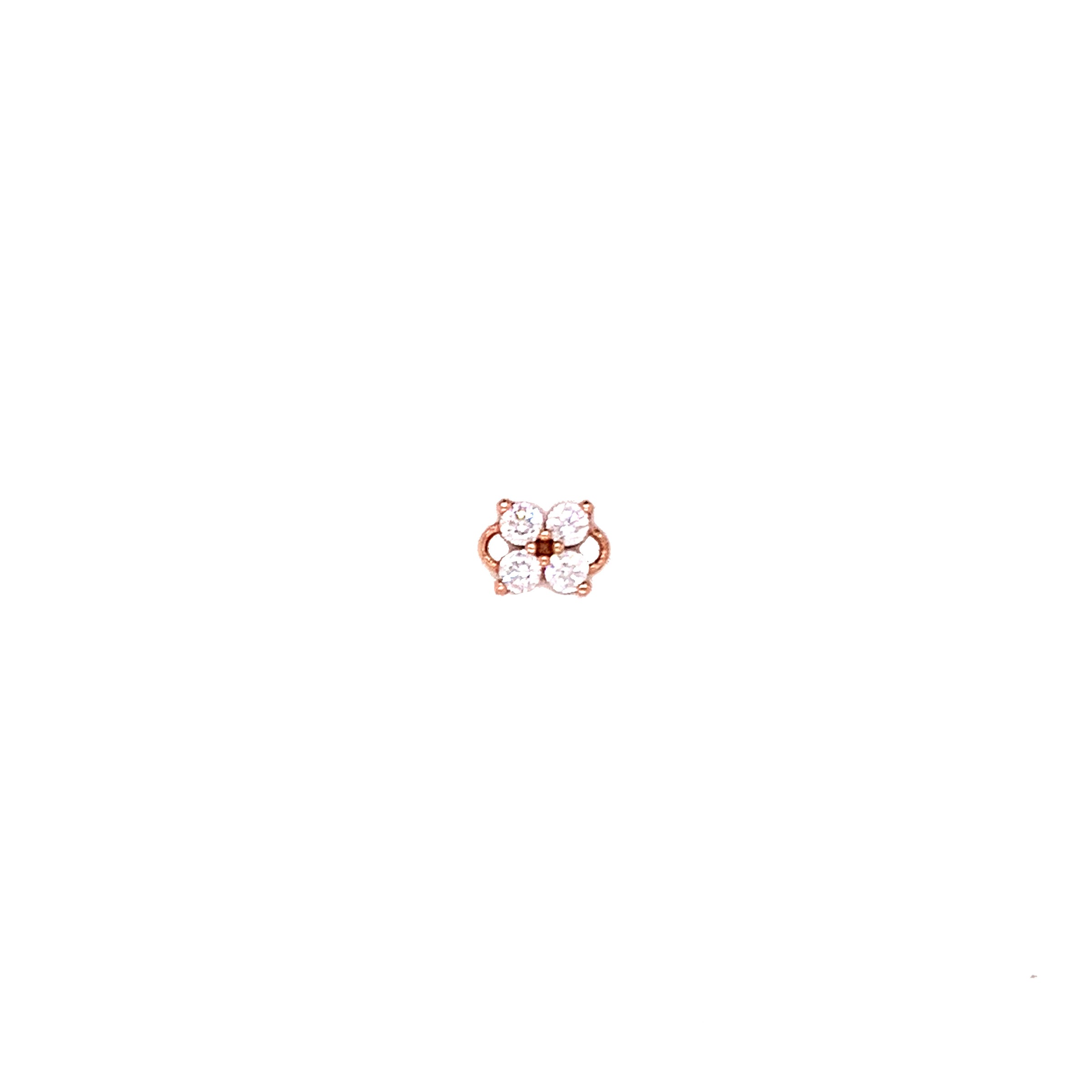 Small Clover Connector - Rose Gold Plated