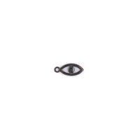 Mini Outline Lucky Eye Charm - Black Rhodium Plated