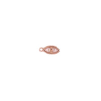 Mini Outline Lucky Eye Charm - Rose Gold Plated