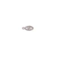 Mini Outline Lucky Eye Charm - Silver
