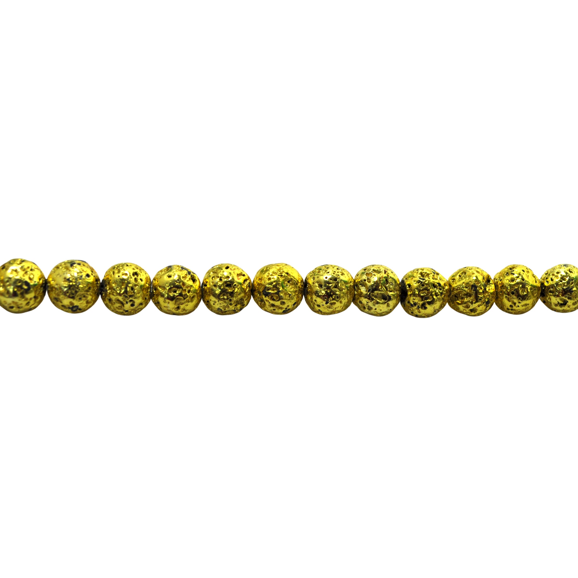 Gold Plated Lava Beads