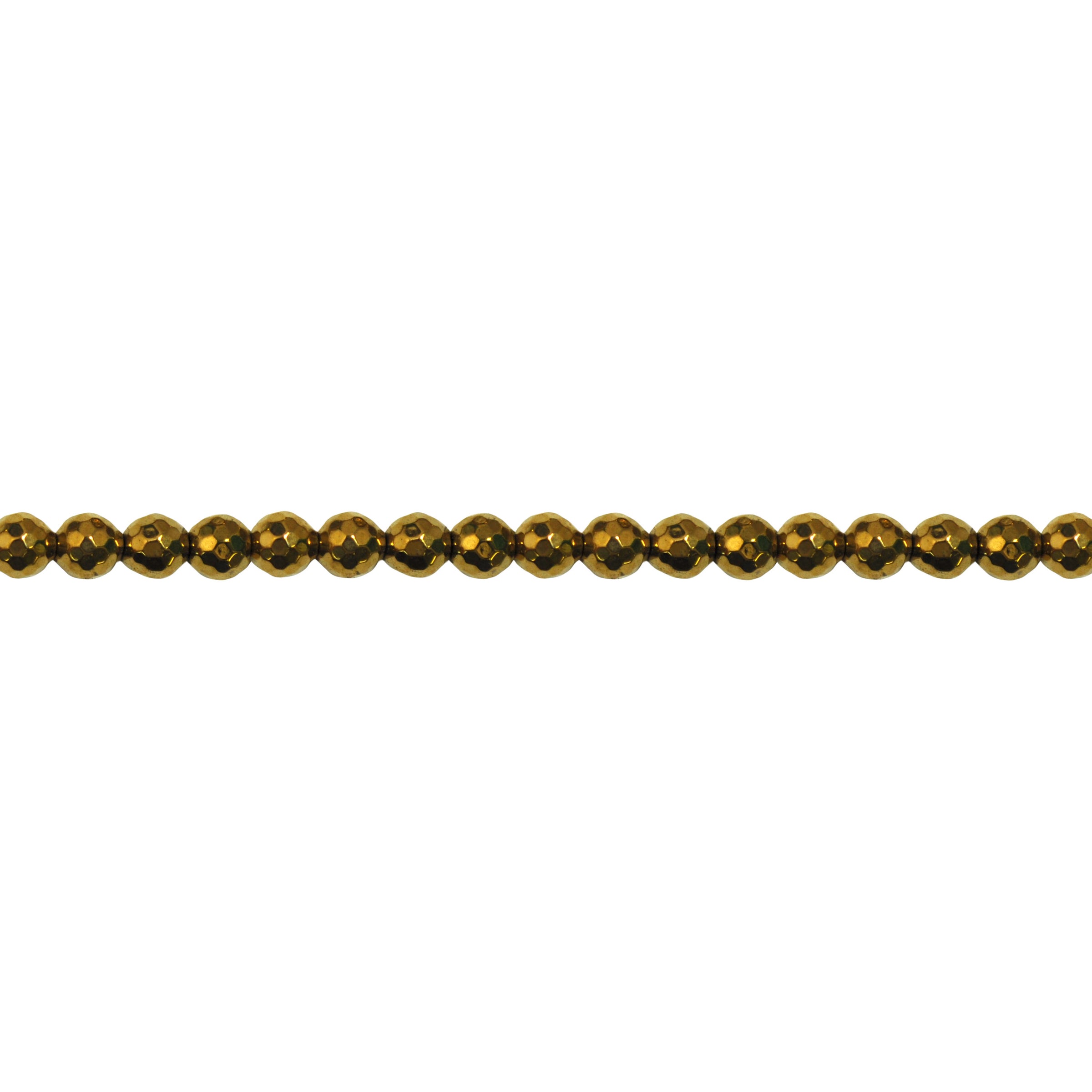 Gold Tone Hematite - Faceted 6mm