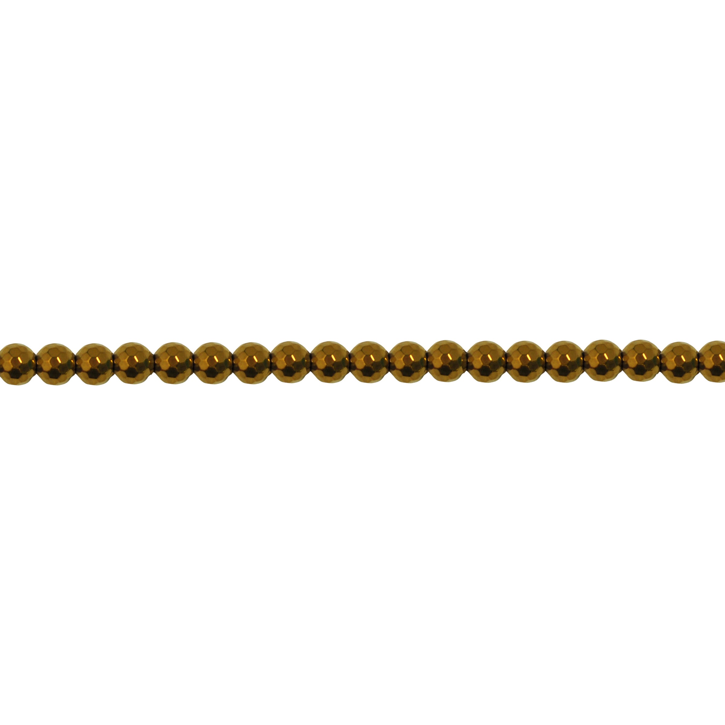 Gold Tone Hematite - Faceted 8mm
