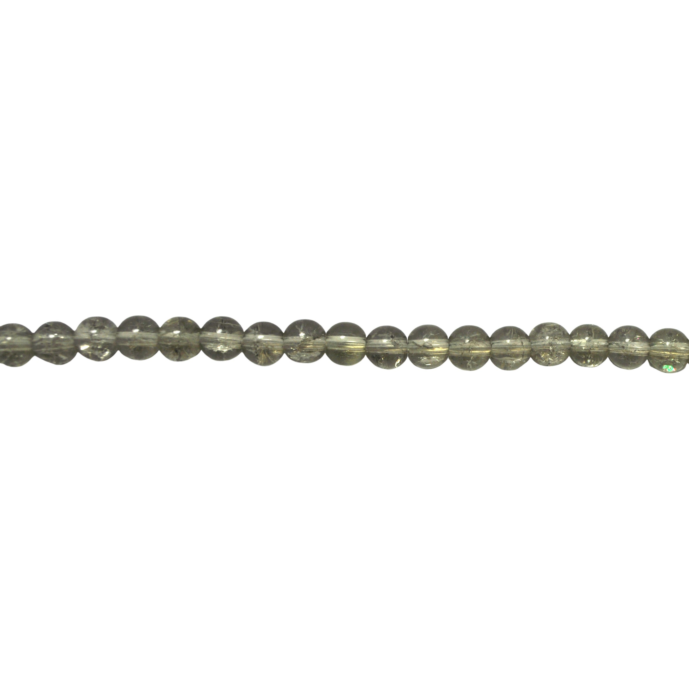 Gray Crackle Crystal 6mm - Round